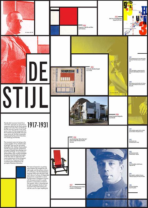 De Stijl Bauhaus, De Stijl, Collage, Design, De Stijl Architecture, Piet Mondrian, History Design, Mondrian, Design Graphique