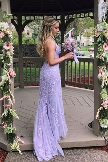 Bridesmaid Dresses, Haute Couture, Prom, Tulle, Lace Prom Dress, Evening Dresses Prom, Lavender Prom Dresses, Evening Gowns Formal, Tulle Prom Dress