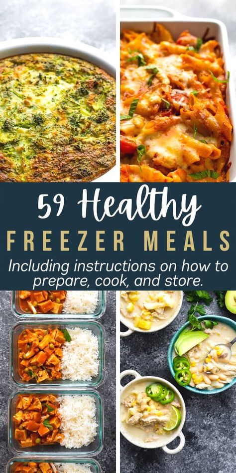 Healthy Freezer Meals, Freezer Meals, Freezer Meal Planning, Freezer Meal Prep, Best Freezer Meals, Freezer Dinners, Freezer Lunches, Healthy Family Dinners, Freezer Crockpot Meals