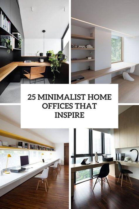 minimalist home offices that inspire cover Home, Office Interior Design, Interior, Architecture, Ideas, Home Décor, Design, Garages, Home Office
