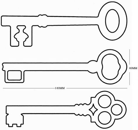 Printable Key Template for Kids Scroll Saw Patterns, Printables, Patchwork, Key Crafts, Manualidades, Scroll Saw, Projects, Knutselen, Basteln