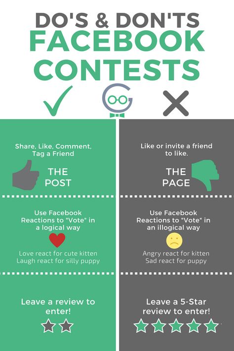 Facebook Contests Do's & Don'ts Facebook’s guidelines prohibit actions like: “Share this page/post to enter” “Like this page to enter” “Tag a friend to enter” Or using the reactions in an illogical way. Social Media Quotes, Social Marketing, Design, Social Media Tips, Facebook Contest Ideas, Linkedin Tips, Facebook Followers, Social Media Engagement, Small Business Social Media