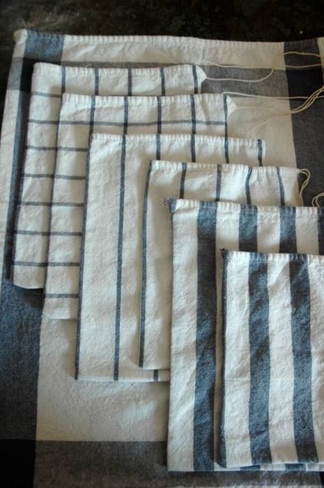 Tea Towel Farmers Market Bags | DIY | Content in a Cottage Upcycling, Diy, Reusable Produce Bags, Produce Bags, Reusable Bags, Tea Towels, Market Bag, Diy Bag, Sewing Bag