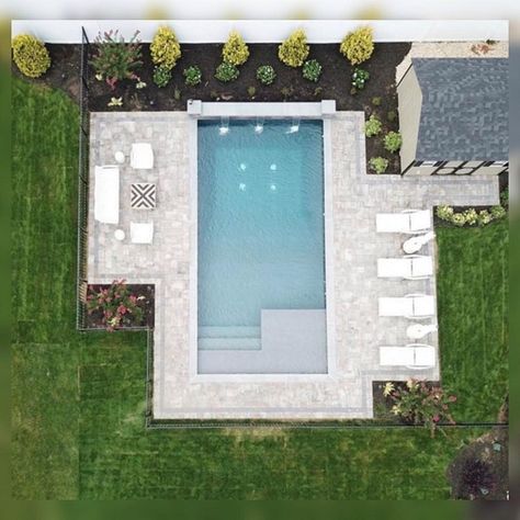 Layout, Exterior, Design, Inspiration, Pool Deck Ideas Inground, Pool Steps Inground, Inground Pool Designs, Pool Sizes Inground, Inground Concrete Pools