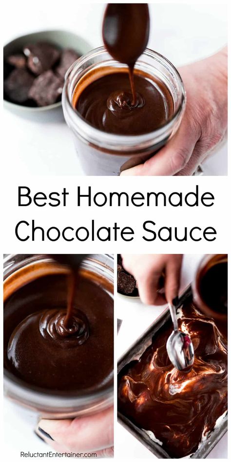 Dessert, Fudge, Desserts, Homemade Chocolate Sauce, Homemade Chocolate Syrup, Chocolate Syrup, Chocolate Syrup Recipes, Chocolate Fudge Sauce, Chocolate Sauce Recipes