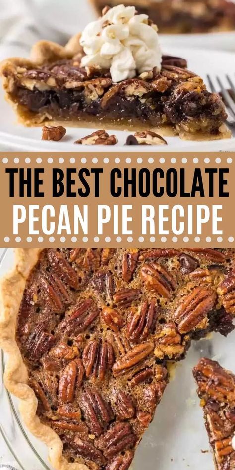 Pie, Desserts, Cake, Snacks, Dessert, Chocolate Chip Pie, Best Chocolate Pecan Pie Recipe Ever, Best Pecan Pie Recipe, Chocolate Chip Pecan Pie