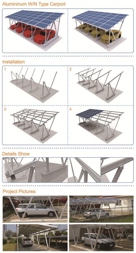 Source Waterproof design solar mounting structure for aluminum carport pv system on m.alibaba.com Solar Panel Roof Design, Solar Roof, Solar Installation, Solar Panels, Solar House, Solar Energy Panels, Solar Car, Best Solar Panels, Solar Panel System