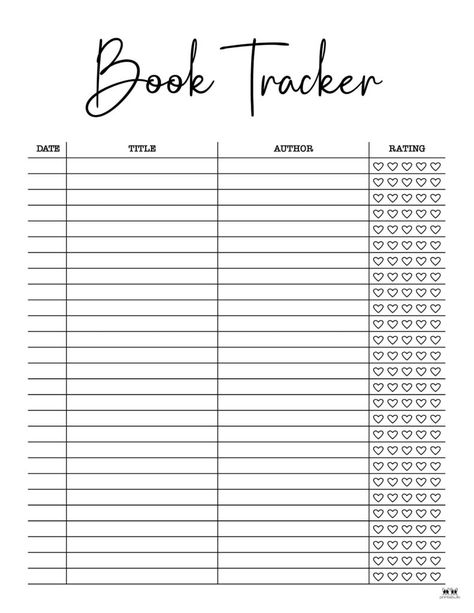 Planners, Book Lists, Organisation, Book List Must Read, Reading Tracker, Reading List Printable, Book Reading Journal, Book Review Journal, 100 Book Challenge