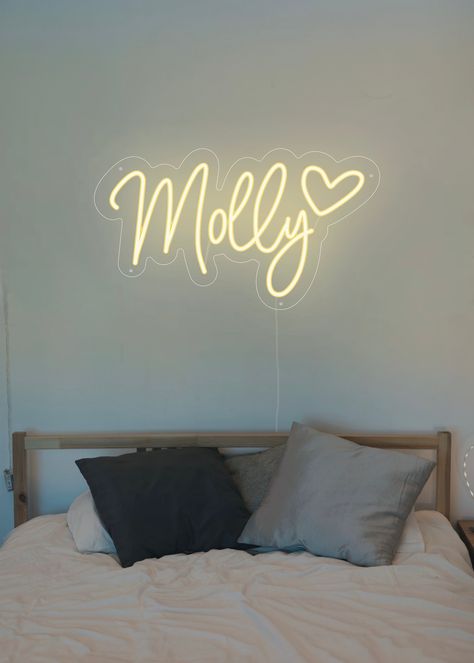 Advantages of a personalized neon sign: 🌈 Bright and Cheerful Design: Neon signs look attractive and entertaining for children. 🎨 Personalized Décor: The ability to customize text and design allows for creating a sign with names, symbols, or messages. 🎉 Enhancing the Atmosphere: Neon signage adds vibrancy and atmosphere to children's celebrations and parties. 🎁 Memories and Gift: The sign can become a long-lasting gift, reminding them of important moments in a child's life. Neon Sign Bedroom, Neon Light Signs, Led Neon Signs, Led Signs, Neon Bedroom, Custom Neon Signs, Light Up Signs, Room Signs, Bedroom Signs