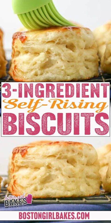 Biscuit Recipe Using Self Rising Flour, Homemade Biscuits Easy 3 Ingredients, Homemade Buiscits Recipes, Biscuit Recipe With Self Rising Flour, Self Rising Biscuits Recipe, Bread Recipe Self Rising Flour, Easy Biscuit Recipe 3 Ingredients, Biscuits Self Rising Flour, 3 Ingredient Biscuit Recipe