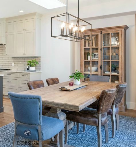 Our Open Layout Kitchen and Dining Room Makeover: Before and After Photos - Kylie M Interiors Home, Dallas, Modern Farmhouse, Interior, Kitchen Dining Room Combo, Kitchen Dining Room, Open Concept Kitchen Dining Room, Kitchen Dining, Kitchen Open To Dining Room Layout
