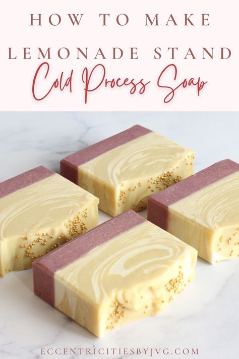 How to Make Perfect for Summer Lemonade Stand Cold Process Soap DIY Bath, Scrubs, Homemade Soap Recipes, Soap Recipes, Diy, Soap Making Recipes, Cold Process Soap Recipes, Cold Process Soap Techniques, Cold Process Soapmaking