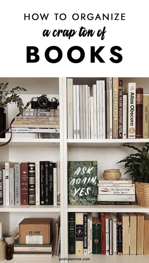 Home, Organisation, Home Décor, Reading, Organize Bookshelf, Organizing Bookshelves, Bookcase Organization, Bookshelf Organization, Organizing Books