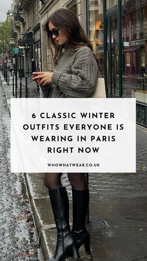French women's style is among the most emulated and coveted fashion looks. Here are six classic French outfits for your wardrobe this winter. London Fashion, Winter Outfits, Casual, Winter London Outfits, London Winter Outfits, London Winter Fashion, London Outfits Winter, Winter Holiday Outfits, London Outfit Winter