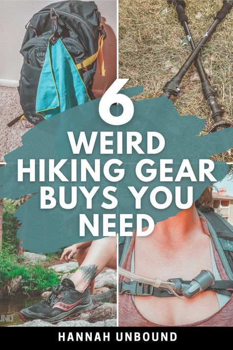 Buying hiking gear can be a daunting task. There are so many new items coming out everyday, with some of them being totally unnecessary and others changing your hiking game forever. In this blog I give you the 6 pieces of unique hiking gear that I believe will make your hiking career more fun, comfortable, and safe for years to come! Backpacking Gear, Camping, Norte, Camino De Santiago, Camping And Hiking, Fitness, Hiking Supplies, Outdoor Adventure Gear, Hiking Equipment