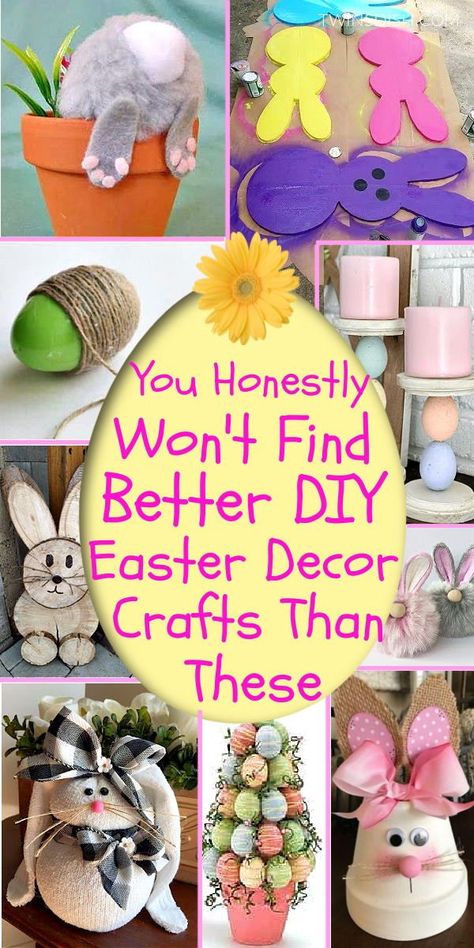 Adorable DIY Spring and Easter crafts and decorations that are easy enough for kids to make. The absolute best of the best ideas for your celebration. Diy, Ideas, Easter Crafts, Easter, Décor Crafts, Diy Easter Decorations, Easter Crafts Diy, Easy Easter Decorations, Easter Diy