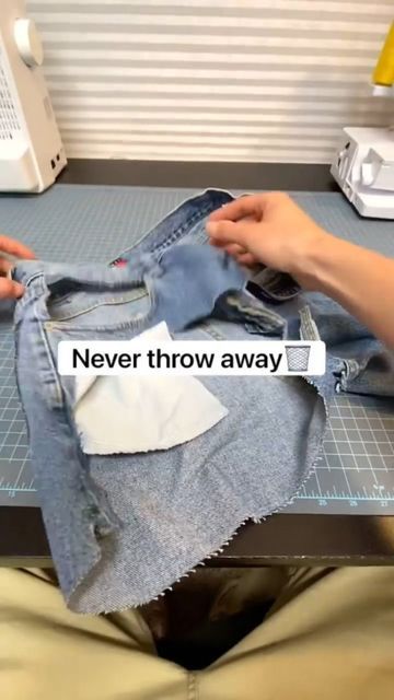 Instagram, Upcycle Clothes Diy, Reworked Clothes Diy Ideas, Upcycle Clothes, Reworked Clothes Diy, Upcycled Denim, Denim Scraps, Upcycled Fashion, Jeans Diy