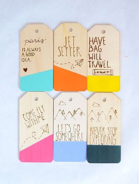 Custom luggage tags are exactly what your wanderlust-struck bridesmaids needs for their jet-setting adventures. Gift Tags, Diy, Diy Gifts, Luggage Tags Diy, Luggage Tags, Bag Tags, Diy Tags, Travel Tags, Diy Luggage