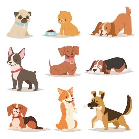 Artists And Illustrators To Follow | Shutterstock Contributors | Shutterstock Funny Dogs, Dogs, Cartoon Dog, Dog Illustration, Dog Vector, Doggy, Dog Art, Cute Dogs, Cute Animals