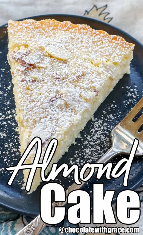 Almond Cake Pie, Dessert, Cake, Muffin, Desserts, Brunch, Pudding, Cheesecakes, Almond Cake Recipe