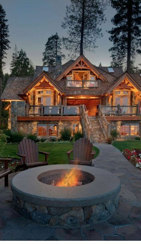 House Design, Interior, Luxury Homes, Beautiful Homes, Cabins In The Woods, House Goals, Dream House, Lake House, Cabin Homes