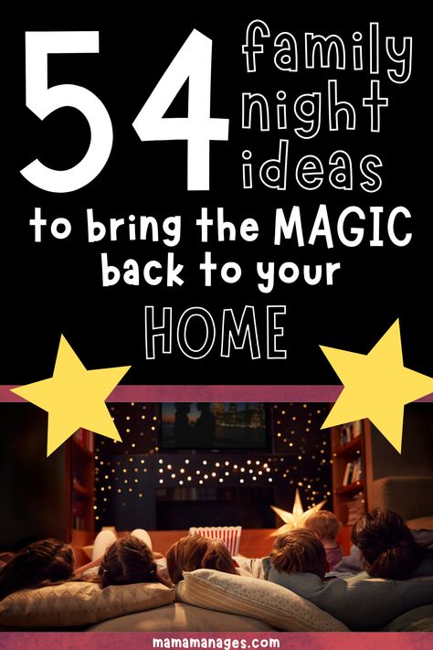 These family night ideas will bring the magic back to your home! If you've started feeling like no one is loving each other well, it's time to spice up your family nights and start putting them on the calendar. This list makes family bonding easy! Summer, Diy, Play, Family Game Night, Family Night Activities, Family Movie Night, Family Fun Night Ideas Kids, Family Fun Night, Cheap Family Activities
