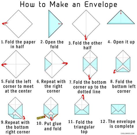 How to Make Your Own Origami Envelope from Paper | Cool2bKids Cardmaking, Origami, Diy, How To Make An Envelope, Diy Envelope, Paper Envelopes, Cards & Envelopes, Envelopes, Envelope