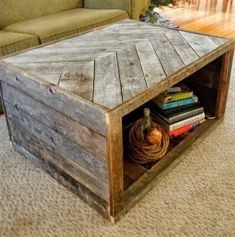Diy Furniture, Rustic Furniture, Wooden Coffee Table, Coffee Table Out Of Pallets, Crate Coffee, Coffee Table Design, Furniture Projects, Wood Diy, Wood Pallet Projects
