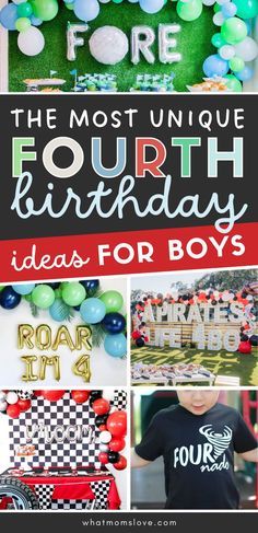 Unique 4th Birthday Party Ideas for Boys | Creative themes to celebrate turning four + inspiration for decorations, food, favors and more. 4th Birthday Boys, 4th Birthday Party For Boys, 4th Birthday Parties, Birthday Themes For Boys, Boy Birthday Party Themes, Boy Birthday Parties, 4th Birthday, 3rd Birthday Parties, Party Themes For Boys