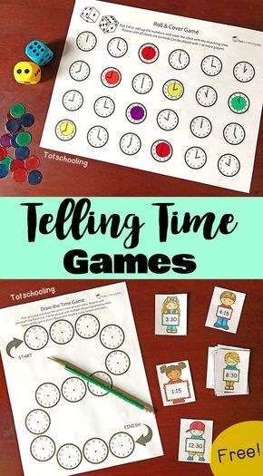 FREE printable games for kids to learn how to tell time and read a clock. Features a roll & cover game and a draw the time game. Also featuring a FREE interactive app from TIMEX to practice time-telling concepts. #timextimemachines #ad English, Learning Games For Kids, Educational Games For Kids, Math Games, Time Games For Kids, Clock Games For Kids, Telling Time Games, Math Activities, Math Time