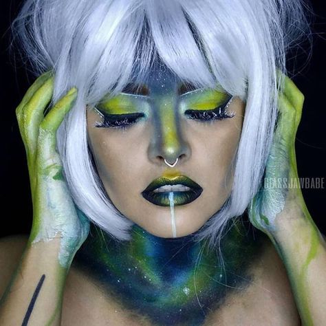 See this Instagram photo by @meltcosmetics • 8,738 likes Fantasy Make Up, Maquiagem, Maquillaje, Alien Makeup, Maquillaje De Ojos, Fantasy Makeup, Halloween Face Makeup, Futuristic Makeup, Halloween Makeup Inspiration