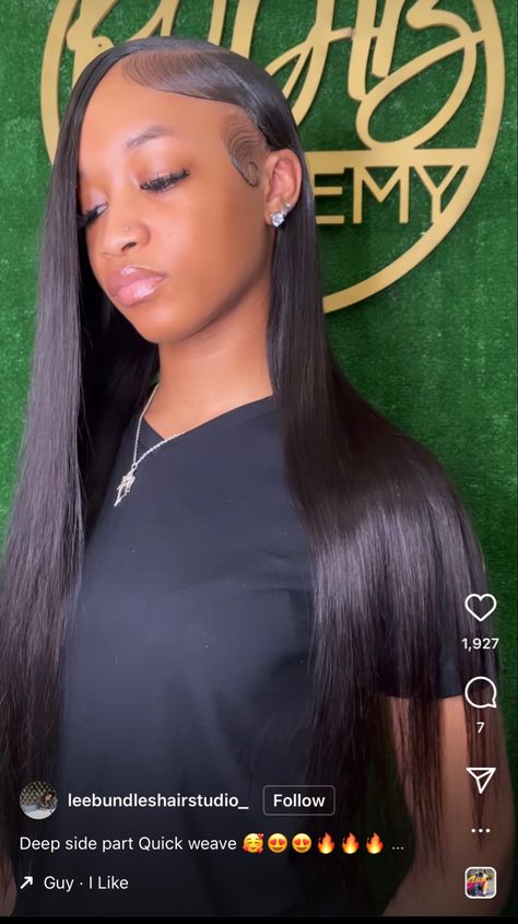 Sew Ins, Outfits, Straight Sew In, Side Part Quick Weave, Side Part Weave, Feed In Braids Hairstyles, Side Part Hairstyles Weave, Sew In Side Part, Sew In Hairstyles