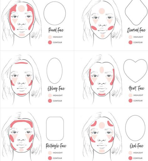 Contour and highlight with makeup for your particular face shape using fruit pigmented makeup. Face Contouring, Eye Make Up, Contouring And Highlighting, How To Contour Your Face, Contour, Easy Contouring, Face Shape Contour, Contour Makeup, Oblong Face Shape