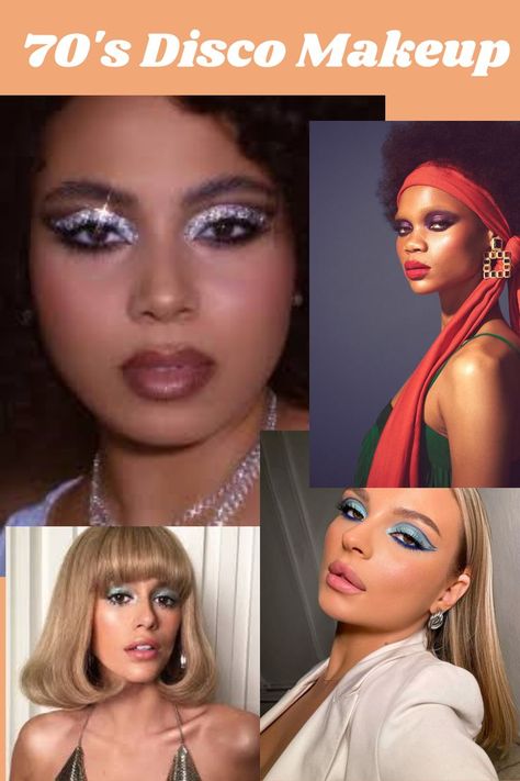 Maquiagem, Maquillaje, Peinados, Disco Hair, Base, Glam Makeup, Disco Hair And Makeup, 70s Hair And Makeup, Beyoncé