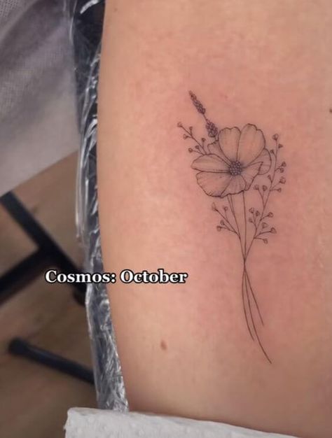 Piercing, Tattoo Designs, Tattoo, Flower Tattoos, October Birth Flower Tattoo Small, Birth Flower Tattoos, Meaningful Flower Tattoos, Lavender Tattoo, Small Flower Tattoos