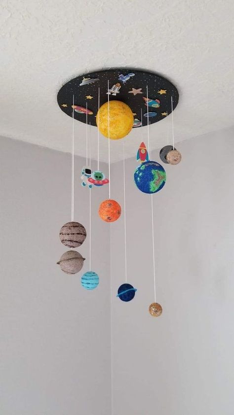 Decor Guide: Kids Room Ideas That Are Nothing but Stylish Diy, Montessori, Child's Room, Classroom Décor, Kid Spaces, Decoration, Crafts, Solar System Projects, Space Crafts