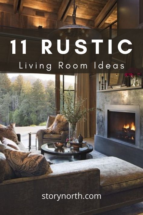 Are you seeking a design that's just rough but natural, aged yet casual for you living room? Rustic design is for you. See our 11 Rustic Living Room. #rusticlivingroom #rustic #livingroom #architecture #interiordesign #homeimprovement #interiordecorating Inspiration, Home Décor, Rooms Home Decor, Rustic Lodge Living Room, Rustic Modern Farmhouse Living Room, Rustic Living Rooms, Rustic Living Room Furniture, Rustic Industrial Living Room, Rustic Modern Living Room