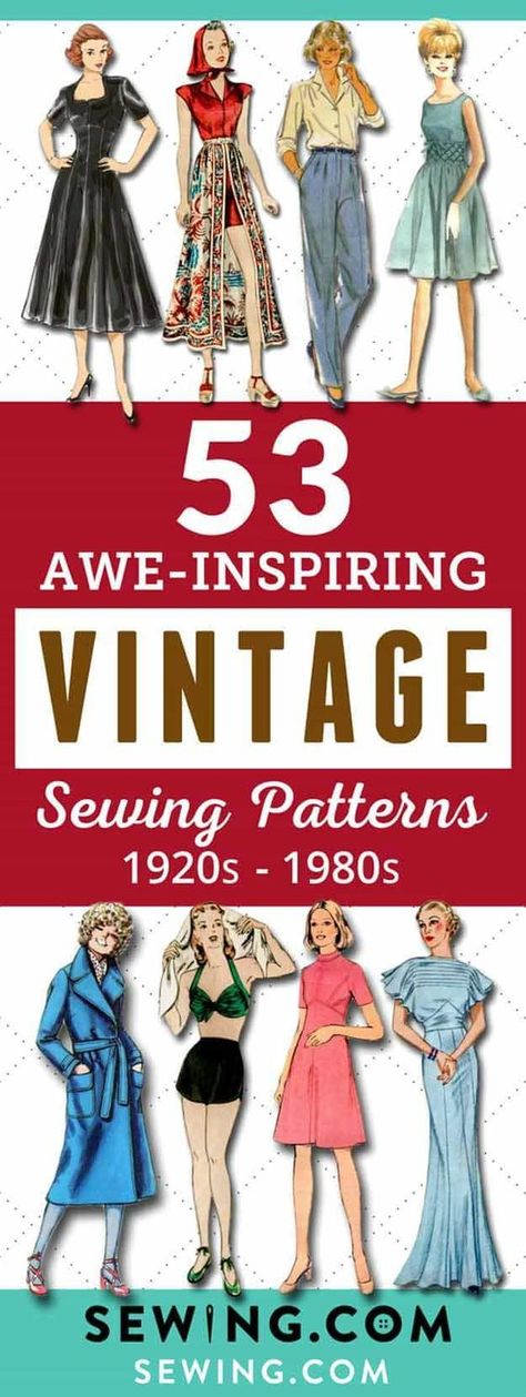 Vintage Sewing, Vintage Sewing Patterns, Sewing Patterns, Sewing Dresses, Sewing Clothes, Vintage Dress Patterns, Clothing Patterns, Sewing Patterns Free, Sewing Projects For Beginners