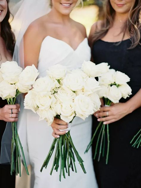 Wedding Bouquets, Instagram, White Bridal Bouquet, Elegant Bouquet, White Rose Wedding Bouquet, Bridesmaid Bouquet, Rose Bridesmaid Bouquet, Wedding Flower Trends, Bride Bouquets