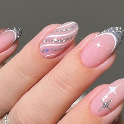 Aistė Haas on Instagram: "🪩✨🌨️ Twinkling like snow in the moonlight. These mix and match holiday nails are ready for festivities. *all products are linked on my amzn in the bio _____ (*aff) #glitternails #frenchnails #winternails #holidaynails #sparklynails #nailinspo #christmasnails #silvernails" Nail Designs, Holiday Nails, Glitter, Nail Art Designs, Winter Nail Art, New Nail Designs, Elegant Nails, Snow Nails, Stilleto Nails Designs