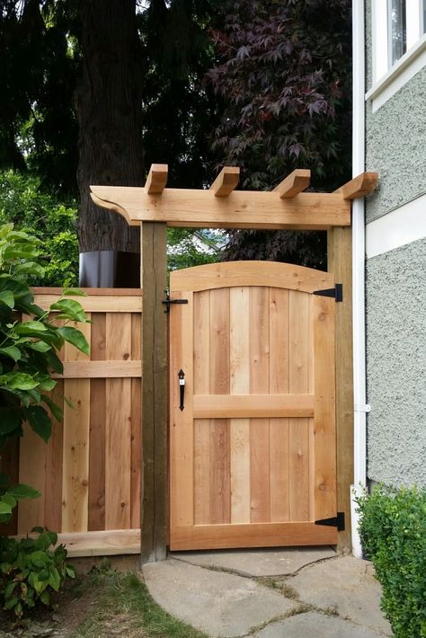 Shaded Garden, Fence Gate, Backyard Gates, Backyard Fences, Fence Design, Fence Gate Design, Diy Fence, Wooden Fence, Garden Gate Design