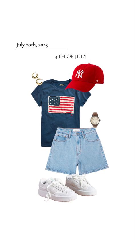 Casual Fourth Of July Outfit, Red White And Blue Country Outfits, Fourth Of July Outfit Aesthetic, Aesthetic Fourth Of July Outfits, July Fourth Outfit, Fourth If July Outfits, Fourth Of July Outfits Aesthetic, Forth Of July Outfits, 4th Of July Outfits Aesthetic