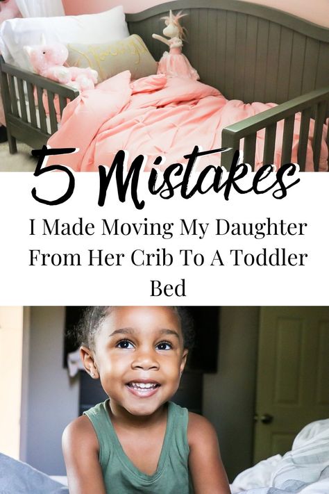 I completely underestimated how difficult it would be transitioning my daughter to a big girl bed, and how many mistakes I'd make along the way! Repin and click the link to find out what they were! Newborn Care, Gentle Parenting, Parents, Parenting Hacks, Parenting Toddlers, Toddler Bed Transition, Parenting, Big Kid Bed Transition, Parenting Activities