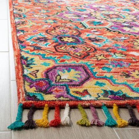 Red Rugs, Ideas, Rugs, Hand Tufted Rugs, Colorful Rugs, Floral Area Rugs, Medallion Rug, Wool Area Rugs, Safavieh Rug