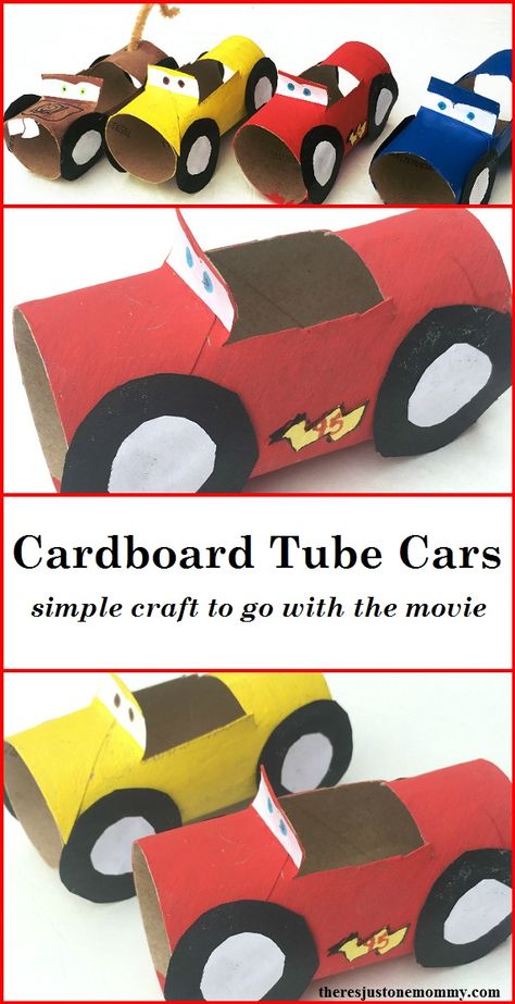 Crafts, Pre K, Cardboard Tube Crafts, Cardboard Tube, Car Craft, Crafts For Kids, Kids Crafts, Diy Crafts For Kids, Movie Crafts