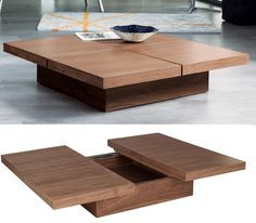 Square wood coffee t Wooden Coffee Table, Coffee Table Design Modern, Square Wood Coffee Table, Table Design, Modern Square Coffee Table, Coffee Table Design, Wood Table Diy, Coffee Table Wood, Coffee Table Square