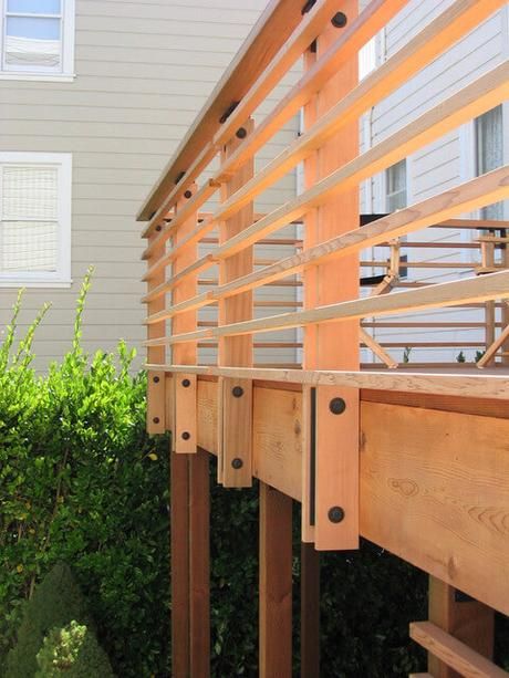 16 Creative Deck Railing Ideas to Transform Your Deck Ideas, Outdoor, Backyard Decor, Outdoor Deck, Outdoor Decor, Outdoor Gardens, Garden Hacks Diy, Backyard, Deck Stairs