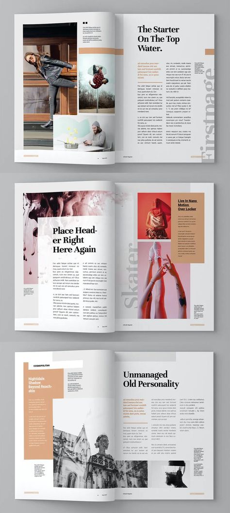 Creative Magazine Template InDesign - 15 custom pages design - A4 & US letter format paper size Layout, Inspiration, Layout Design, Publication Design, Zine Design, Portfolio, Indesign Inspiration, Design Inspiration, Indesign Layout