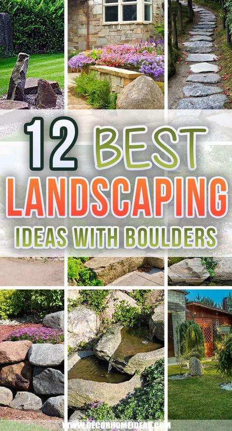 Layout, Exterior, Garden Landscaping, Popular, Summer, Back Garden Landscaping, Design, Landscaping Ideas, Decorative Boulders Landscaping