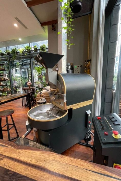 Coffee Roasting Machine with 6 kg capacity Art, Coffee Bar, Coffee Bean Shop, Coffee Shop Design, Coffee Machine, Coffee Roasters, Coffee Grinder, Coffee Roastery, Coffee Lab